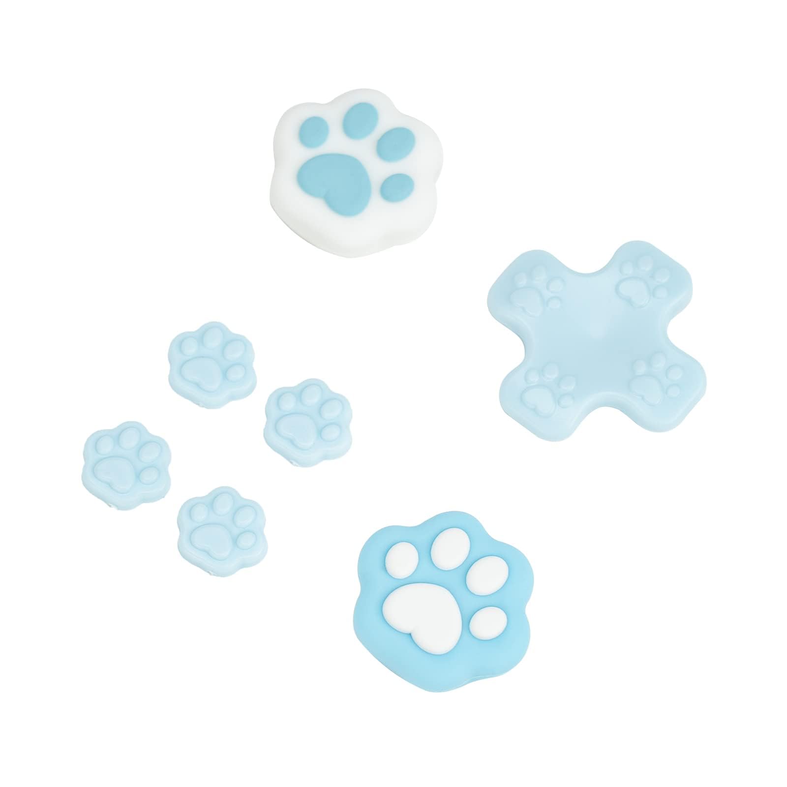 GeekShare Cat Paw Thumb Grip Set Compatible con Switch/OLED - Azul