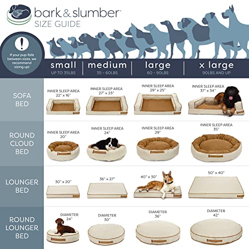 Bark And Slumber Good Boy Grey Medium Plush Round Lounger Dog Bed #TOP7