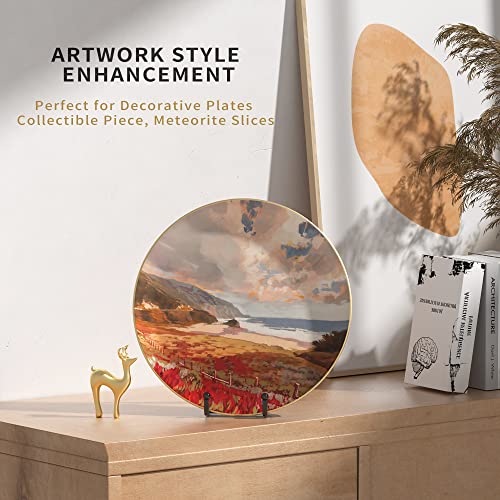 Ipame Plate Stands For Display - 6 Inch Metal Square Wire Plate Holder Display Stand + Picture Frame Stand Holder Easel For Book, Decorative Plate, Plaque, Photo, Platter (Black 2 Pack) #TOP3