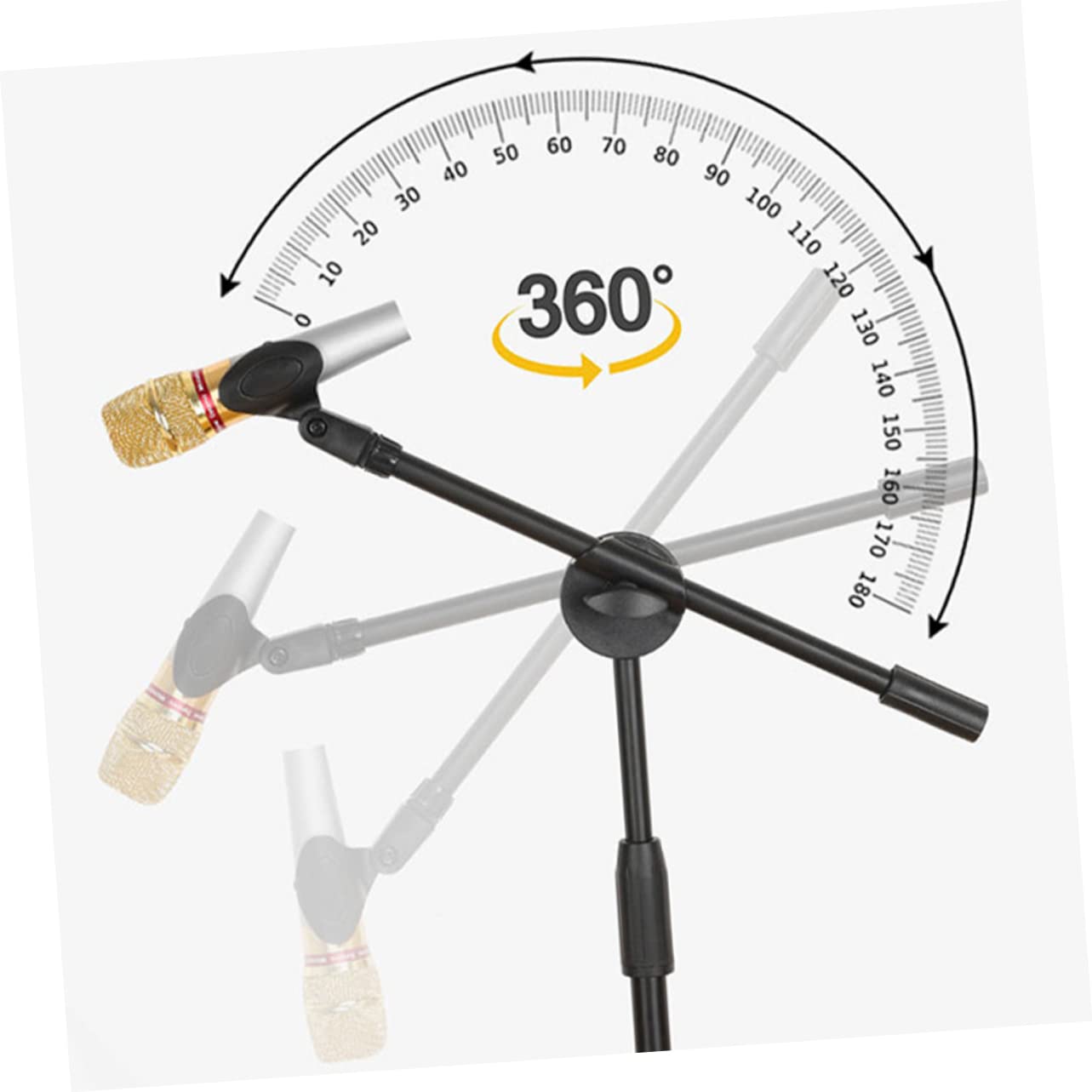 HANABASS Microphone Boom Arm Cross Bar Clamps Universal Clip for Photography Accessories Podcast Equipment