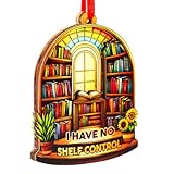 Book Christmas Ornament – 2-Layer Wooden Hanging Ornament for Book Lovers – Laser-Cut Book Ornaments for Christmas Tree for Bookworms - 2024 Christmas Home Decor