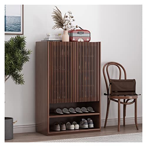 Image of Shoe Rack Organizer Shoe Cabinet Home Living Room entryway partition Storage Storage Cabinet Grille Foyer Cabinet Shoe Shelf (Size : 75x37x115cm) ()