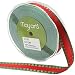 May Arts 5/8-Inch Wide Ribbon, Red with Green Dots