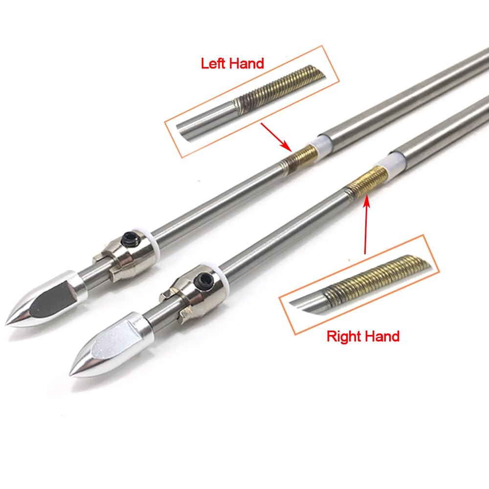 RC Boot 4,76 mm 3/16 Zoll 400 mm flexible Antriebswelle + Schaftstrebe, Dual-Wasseraufnahme, 110 mm Ruder-Kits für RC-Boot, Katamaran, CAT-Speedboot (linke Hand)