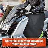FINEVERNEK Pokrowiec na nogi skutera i motocykla, wiatroszczelny, ciepły koc, przeciwdeszczowy, uniwersalny rozmiar