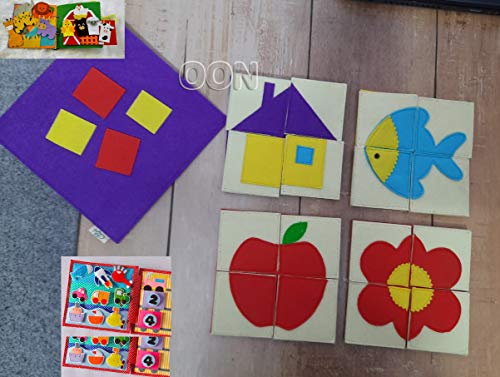 Image of OON Craft Sheet A4 Size Orange Felt Sheet (10 Pieces) Art Sheet 10 Pieces