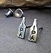 Tiny IPA Craft Beer Bottle Polished Sterling Silver Stud Earrings Handmade in USA
