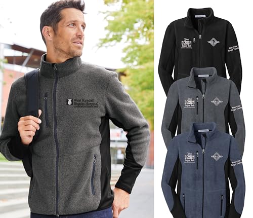 INK STITCH Men F227 Custom Personalized Embroidery Logo Texts R-Tek Pro Fleece Full Zip Up Jackets4