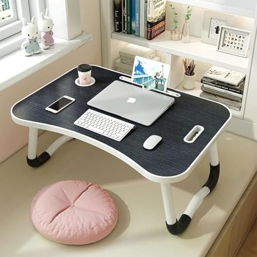 Kuber Industries Wooden Ergonomic Portable & Foldable Study table for ...
