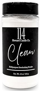Carpet Deodorizer & Freshener Powder - Upholstery, Couch & Rug Odor Eliminator for Strong Odor & Pet Urine | Baking Soda Formula | Clean Cotton Scent | Safe for Kids & Pets | 1-1-4 Howard Candle Co.