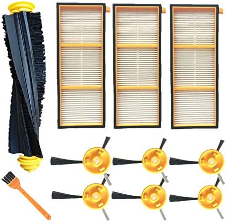ITidyHome 1 Main Brush + 3 Filter + 6 Side Brushes + 1 Cleaning Tool for Shark Ion Robot Vacuum Replacement Filter Fits RV700 RV720 RV750 RV750C & RV755 Models