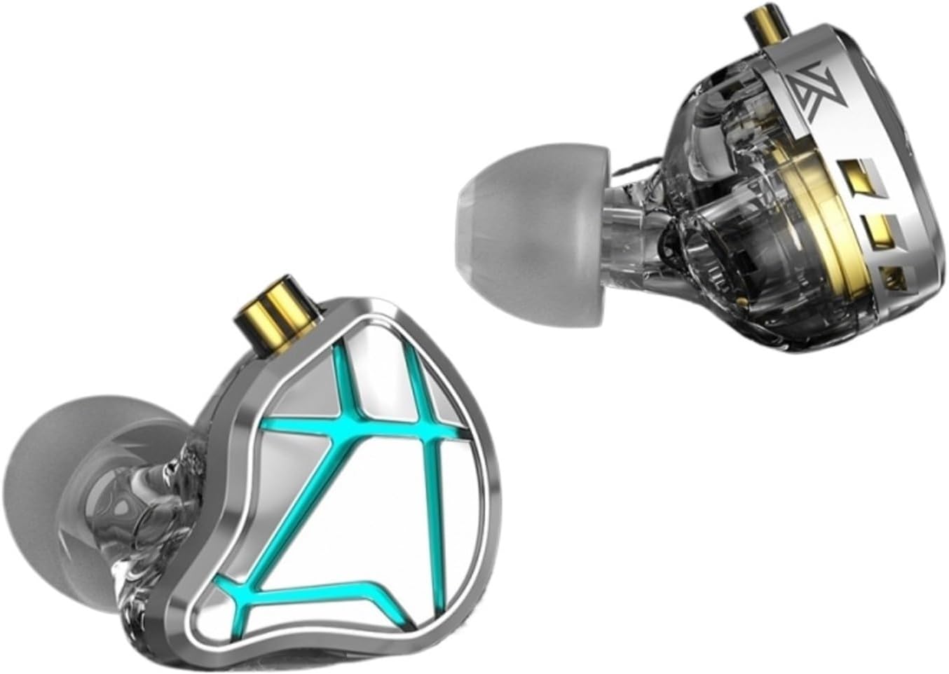 Compatible for Dynamic Earphones HiFi Bass Wired Earbuds in Ear Monitor Sprot Headset 2PIN Cable (Black with mic)