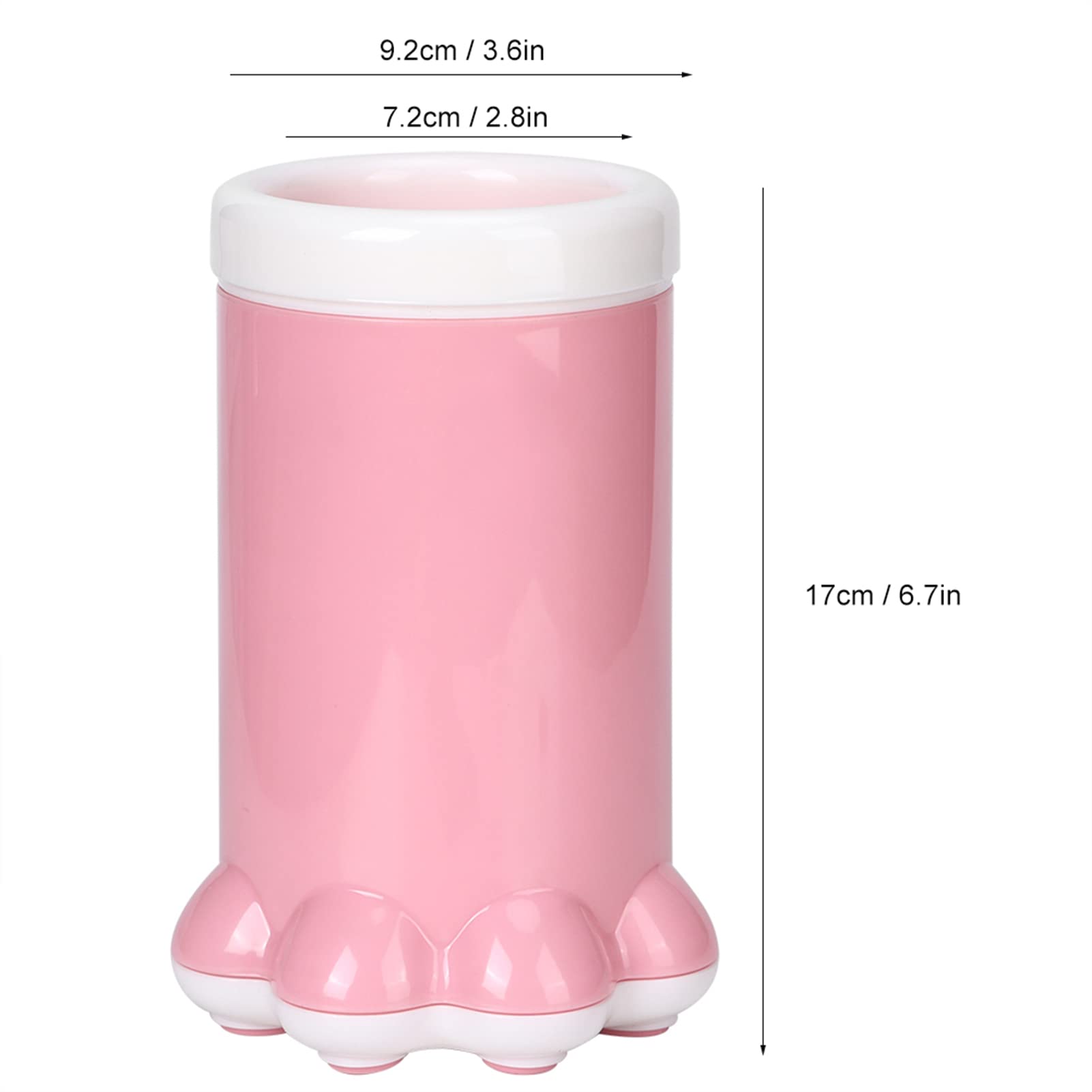 Nettoyant pour pattes de chien et chat, tasse de nettoyage à 360 degrés pour animaux de petite et moyenne taille, bleu (Rose)