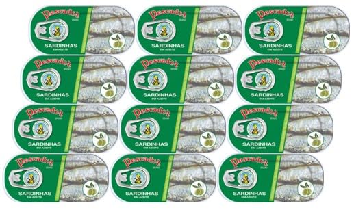 Pescador Sardinen in Olivenöl 12 x 56g | Reich an Omega 3 | Portugal