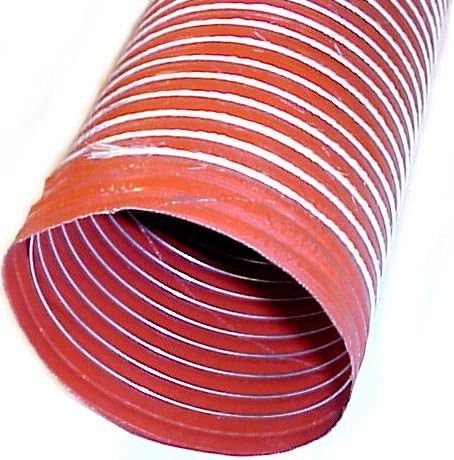 4' ID Single-Ply Orange Silicone Duct Hose (12ft)