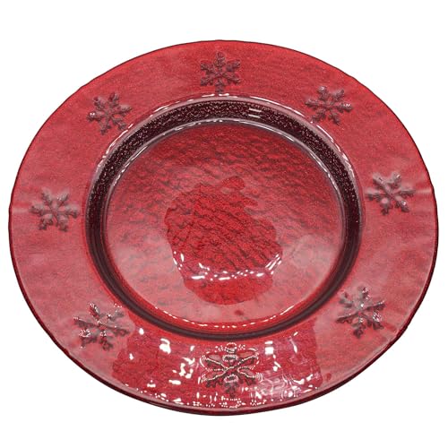 Gala&K | Caja de 6 bajoplatos de cristal | Colección COPO DE NIEVE | Redondos | Ø 33,5 cm.