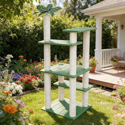 MAOHEGOU 56 Inches Large Outdoor Waterproof Cat Tower,