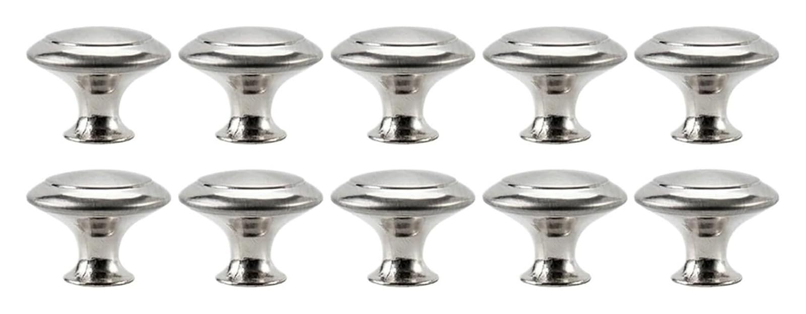 Gkirqvpe One Color Cabinet Knobs, Stainless Steel Cabinet Knobs Silver Multiple Sizes For Kitchen Drawer Cupboard(10Pcs)