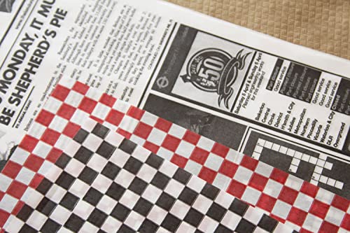 Anti-Öl-Papier, Format 28 x 34 cm, Boxen mit 3.000 Stück, Newspaper