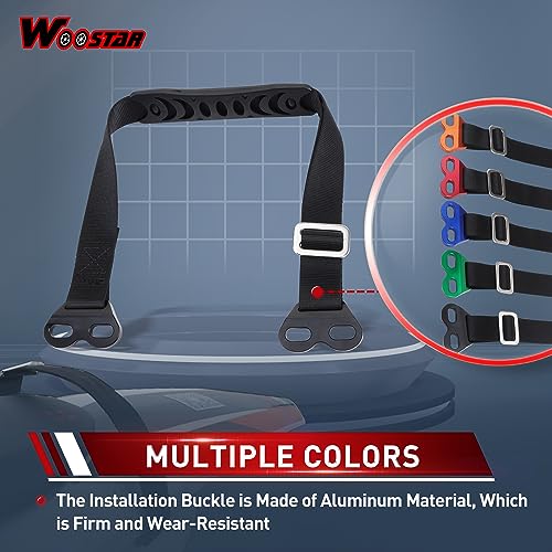 Image of WOOSTAR Two Holes Front Adjustable Tugger Strap Replacement for CRF YZF YZF X WR Suzuki RMZ KXF Kayo T4 T6 Motorcycle Off-Road Vehicle Dirt Pit Bike Motocross Black
