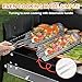 2-Stück Grillzubehör, Seitlicher Öffnung Zylindrischer Rotierender Grillkorb Set mit Edelstahl Griff für Gemüse, Fleisch, Meeresfrüchte am Außengrill, Geschenke Geburtstagsgeschenk für Männer Papa