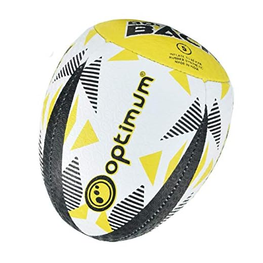 Optimum Pallone da rugby rimbalzante da solo, bilanciato, reattivo, maneggevolezza e calci accurati, palla da rugby con rimbalzo ad alte prestazioni per allenamento professionale, a 2 strati, 410 g