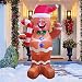 5ft Self-Inflatable Gingerbread Man with Candy Canes Perfect for Waving Blow Up Yard Decoration, Indoor Outdoor Yard Garden Christmas Decoration and Christmas Party Favor Decoration by Joiedomi