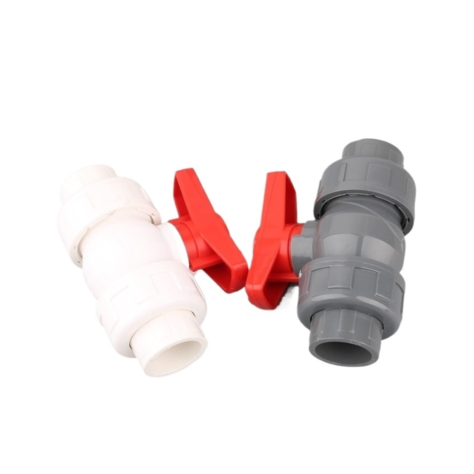 CHATROOM 1 Stück PVC-Kugelhahn 20 25 32 40 50 Mm Wasserleitungs-Kugelhahn Gartenbewässerung Aquarium Fischtank PVC-Rohrschlauchventil(White,ID 50mm)