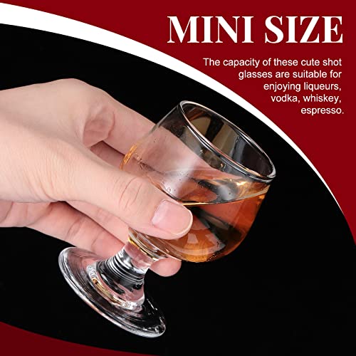 Cute Shot Glasses Mini Glass Snifters Cognac 1.7 Oz Glasses Brandy Snifter Mini Wine Glasses Glass Dinnerware Set For Whiskey Juice Vodka Sherry Champagne Brandy Wine Party Supplies (24 Pieces) #TOP3