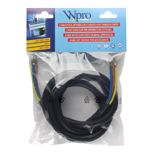 Wpro CAB360 Câble HO7 RNF 3G6 Sans Prise pour Appareils de Cuisson > 5750 Watts