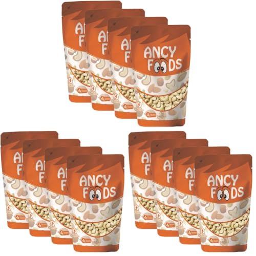 Image of Ancy Kaju (Cashew) 1000 Grams (250 Grams X 4) for All Ages | High in Protein and Boosts Energy and Build Immunity | Healthy Nutritious Cashew Nut | Delicious Vegan & Crunchy Kaju Nut for Cooking and Raw Eating
