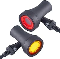Vista 9 de FATECIM 2X Luces Traseras LED Tipo Bala para Motocicleta, Señales de Giro, Luces de Marcha y Freno, Indicadores Intermitentes Traseros de Servicio