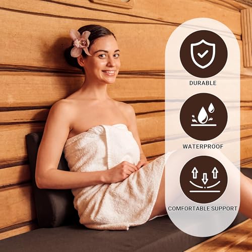 BALAPET Waterproof Sauna Headrest Pillow, Breathable Memory Foam Support Sauna Backrest Pillow, Ergonomic Curve Sauna Neck Pillow, Sauna Accessories for Infrared Sauna Resting - Image 3