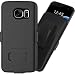 Galaxy S7 Case: Stalion Secure Shell & Belt Clip Holster Combo with Kickstand (Jet Black) 180° Degree Rotating Locking Swivel + Shockproof Protection