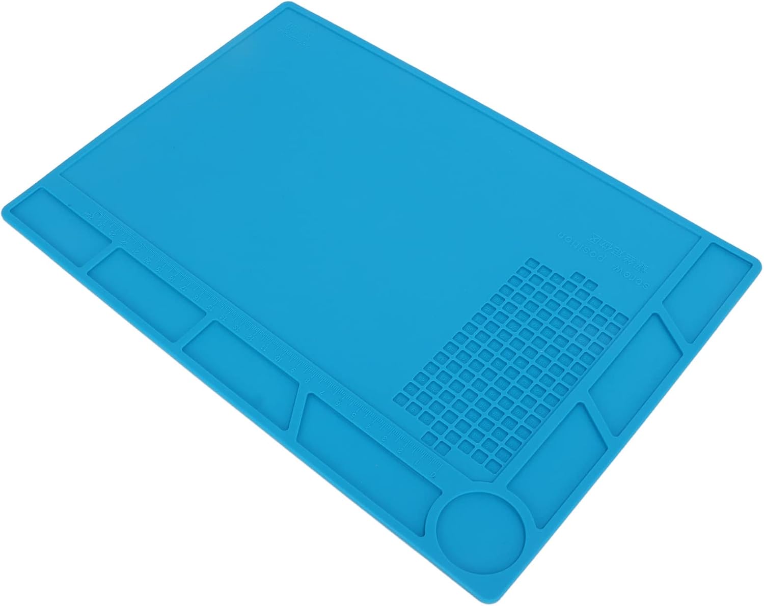 Silicone Repair Mat Blue Maintenance Pad High Temperature Silicone Table Pad Soldering Mat Maintenance Workbench Repair Pad for Electronics