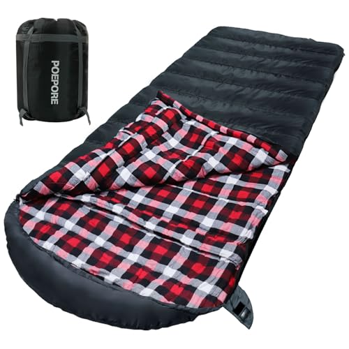 Poepore Schlafsack Outdoor Winter für Erwachsene Extra Breit 3-4...