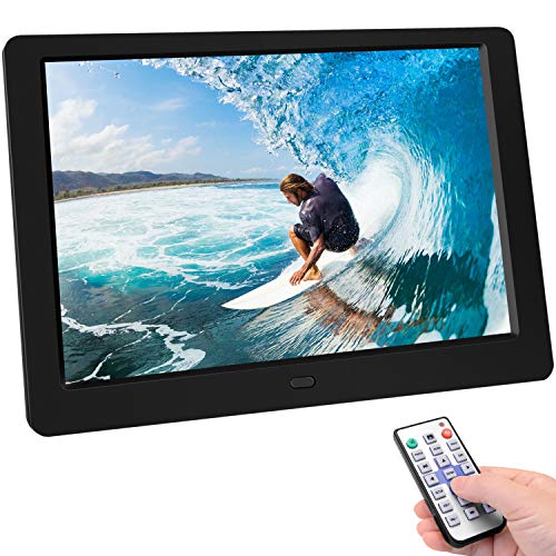 TENSWALL Digital Photo Frame, 10.1 inch Digital Picture Frame with Background Music, 1080P