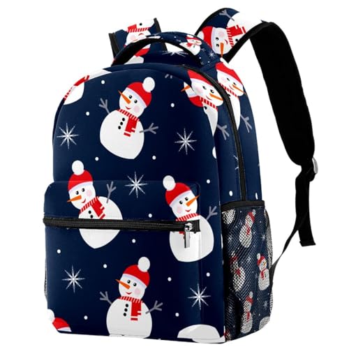 Sac à dos scolaire bonhomme de neige anti-pluie pour cahiers A4