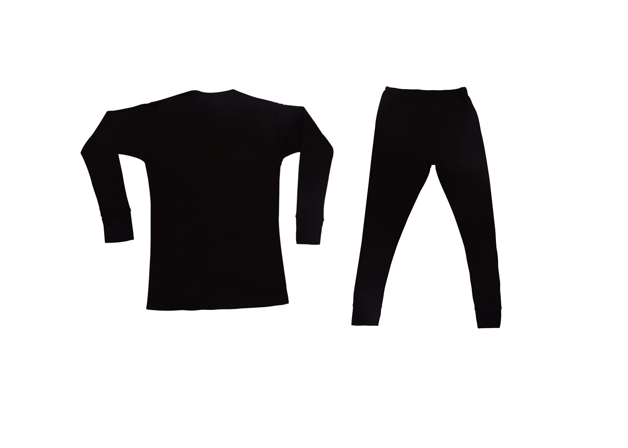 biyya® Kid's Thermal Set Waffle Cotton Heavy Weight Warm Underwear Full Set Long John and Long Sleeve Boys Thermal Top & Bottom Set 5-14 Years