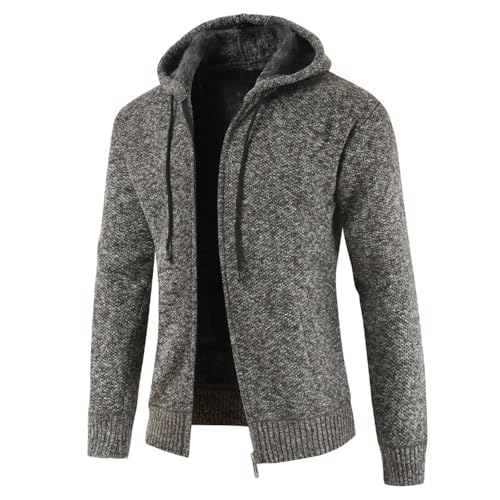 Gilet zippé veste tricotée pull à capuche tricoté pour homme en maille