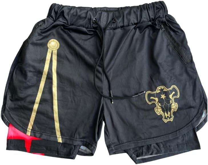 CROWN Anime Shorts - Breathable Mesh Stretch Compression Gym Short with Pockets and Towel Holder - Image 4