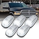 5PCS LED Cab Roof Marker Lights for 2003-2018 Dodge Ram 1500 2500 3500/2011-2018 Ram 4500 5500 White 36LED Top Clearance Roof Running Lights Lamp for Pickup Truck Top Running Lights Clear Lens
