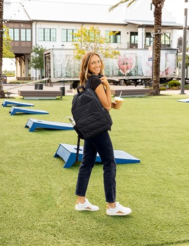 Travel Backpack for Women, 15.6 Inch College Laptop Backpack, Water Resistant Work Backpacks, Cute Quilted Bookbag3