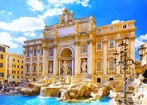 BELECO Fondo Fotográfico Tela 5x3ft Fontana di Trevi miniatura 1