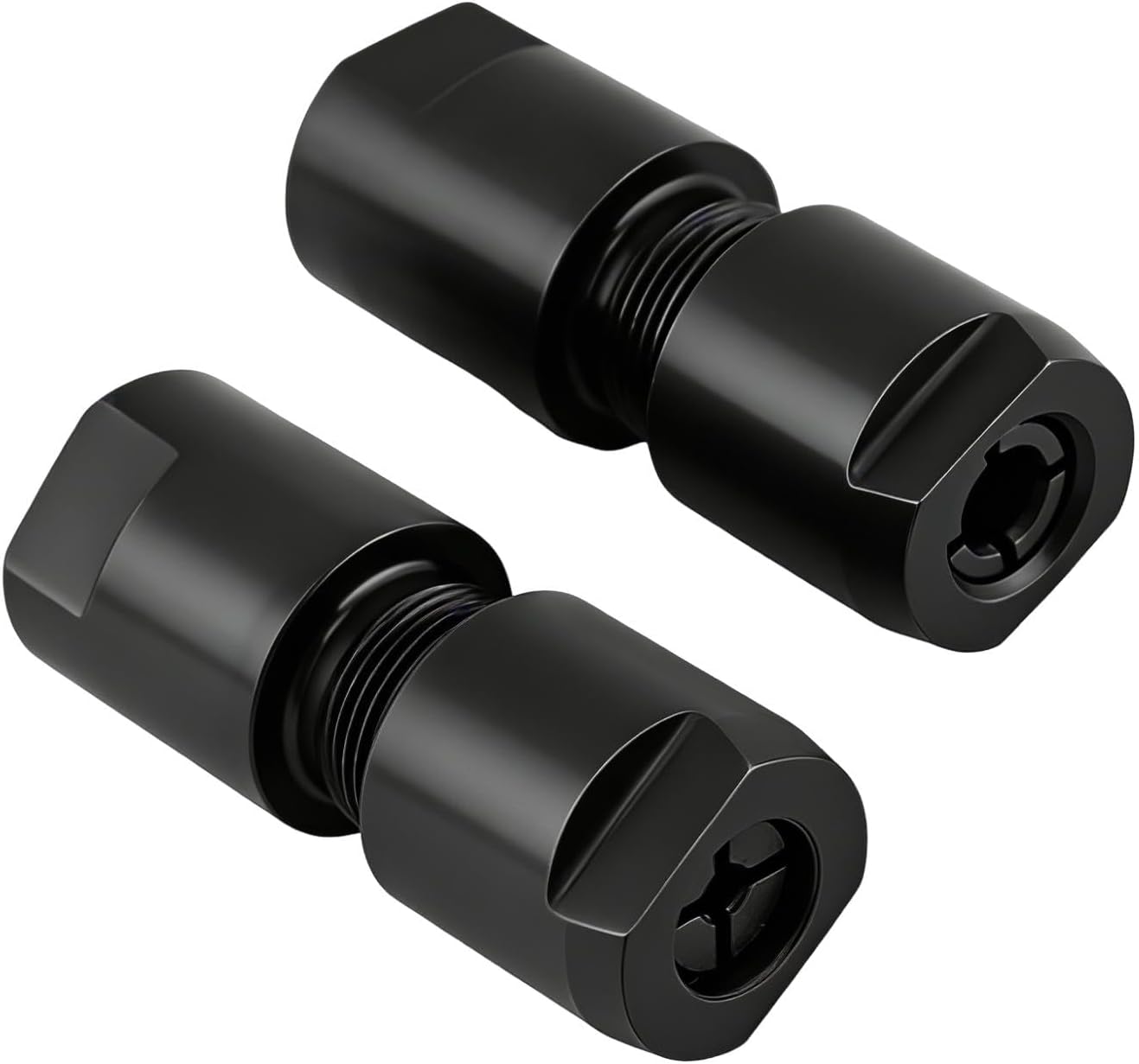 6-Piece Angle Grinder to Die Grinder Adapter, Heavy-Duty Metal Conversion Kit, 5/8"-11 Thread to 1/4" (6mm) & 1/8" (3mm) Collet Chucks, 2 Extension Adapters with 2 Lock Nuts for Grinding and Polishing