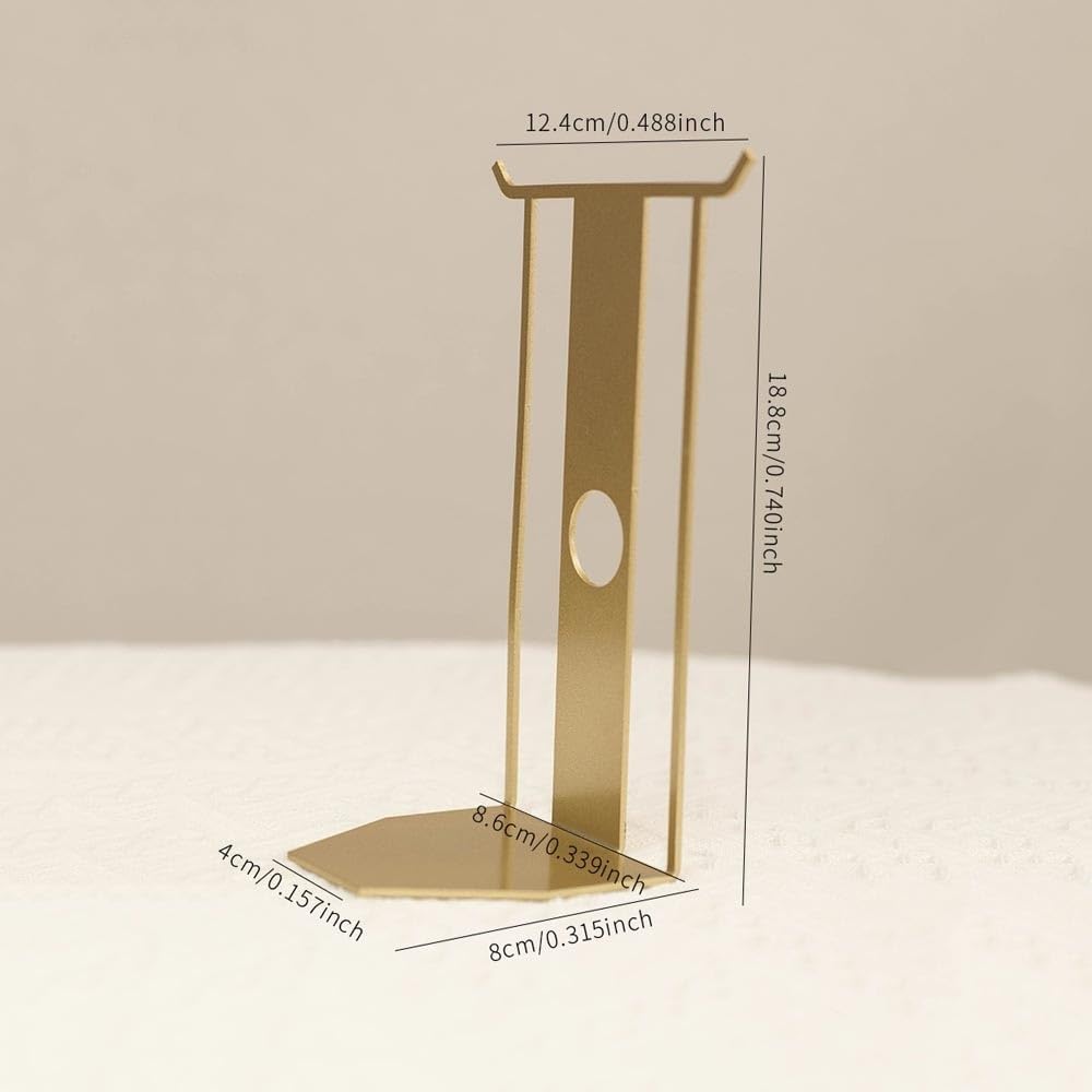 Bookend Support Minimalist Book Ends Metal Unique for Heavy Books for Home Office Bookends(Gold)