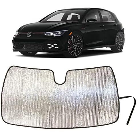YelloPro Auto Custom Fit Car Front Windshield Reflective Sunshade Protector for 2022 Volkswagen Golf GTI S, SE, Autobahn and Golf R Hatchback, Made in USA Cover