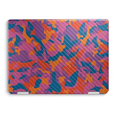 Image of MightySkins Carbon Fiber Skin Compatible with HP Spectre x360 14 inch (2022) Full Wrap Kit - Pop Camouflage | Protective Durable Textured Carbon Fiber Finish | Easy to Apply | Made in The USA