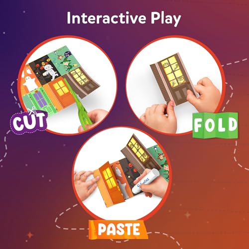 Image of Skillmatics Snip Snip Halloween Craft, Scissor Skills, Felt Kits for Kids | Cutting Activity Book, Safety Scissors, Fine Motor Skills for Preschool, Screen-Free, Learning Toy, Toddlers, Ages 3, 4, 5, 6