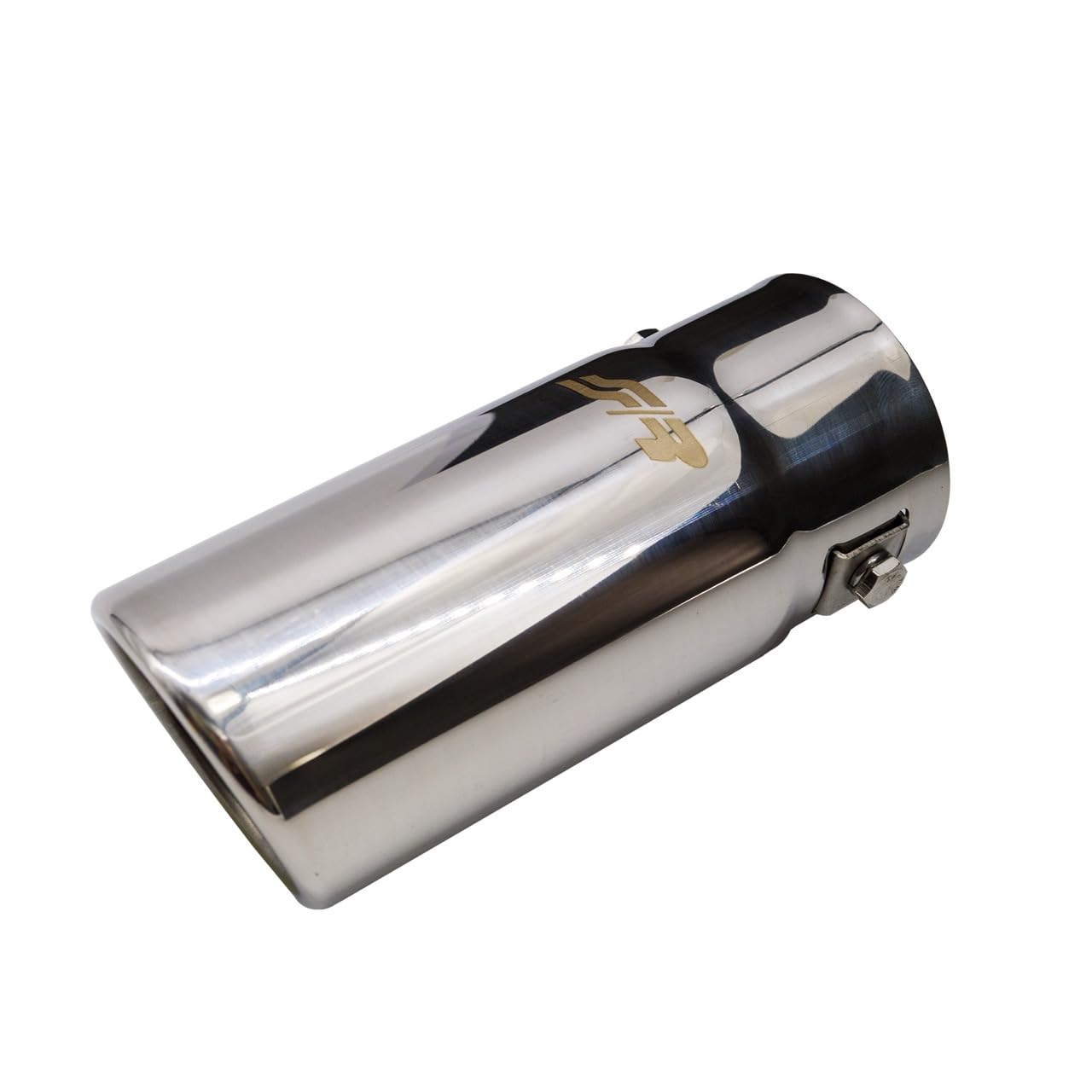 Simoni Racing Embout d'Échappement Rond/Oblique Inox - Ø65xL145mm